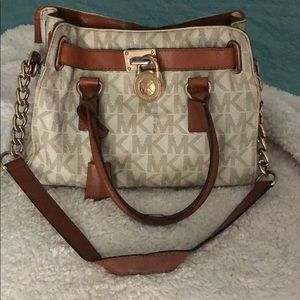 Michael Kors Purse Vanilla and Brown MK